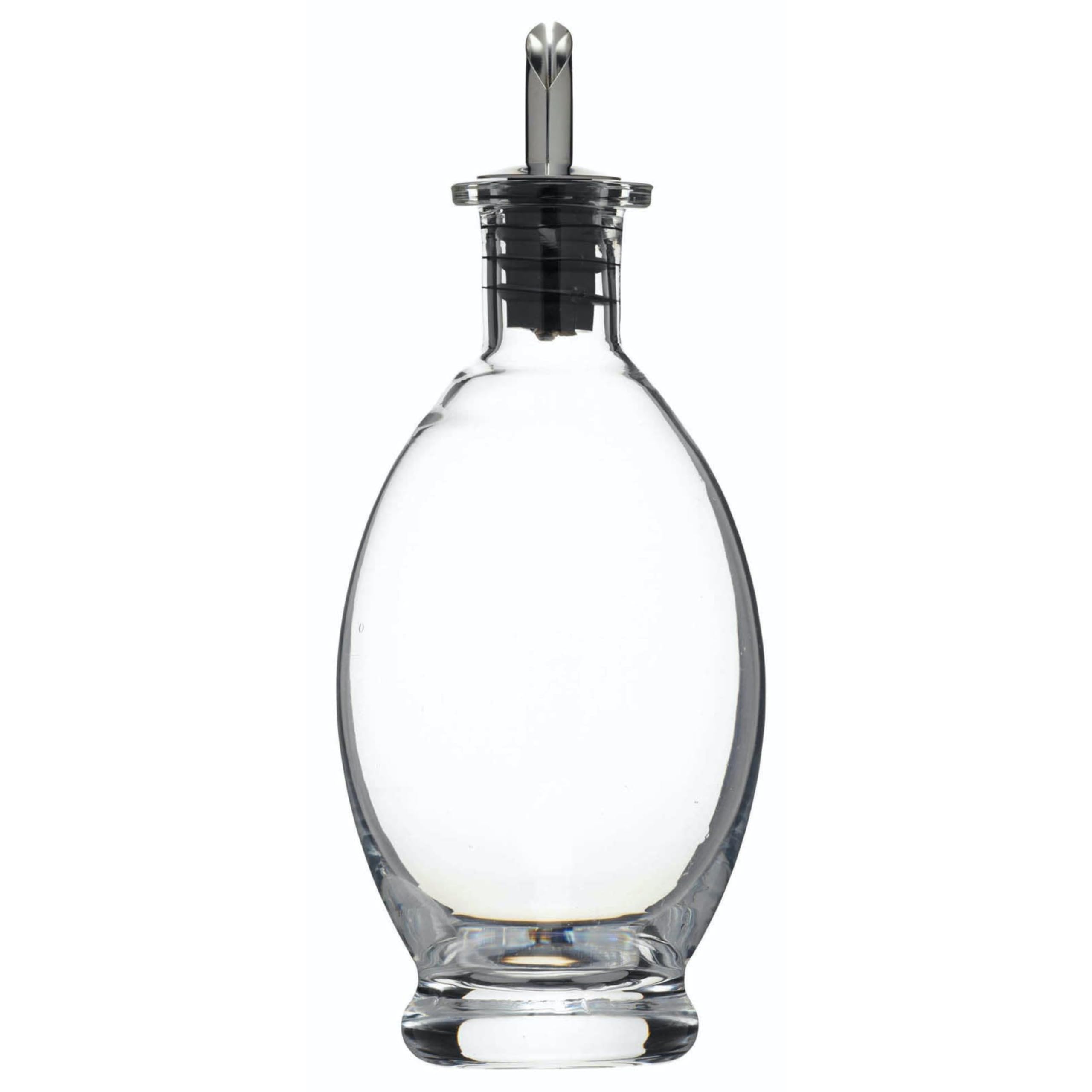 KitchenCraft World of Flavours Italian Vinegar Bottle/Oil Pourer, Glass, Bellied Design, 4 ml