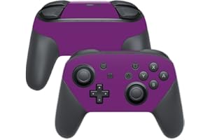 MightySkins Skin Compatible with Nintendo Switch Pro Controller - Solid Purple | Protective, Durable, and Unique Vinyl Decal 