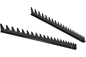 Ernst Manufacturing Wrench Rail Set with Magnetic Backing, 20 Tool, Black