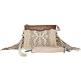 Myra Bag Western Fringe Crossbody for Women - Leather Boho Shoulder Wristlet Purse