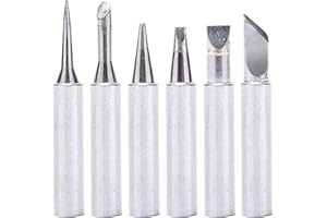 YIHUA #1401 Soldering Iron Tips Set (6PCS) Long-Life Type for YIHUA 926LED-III(110W,Red), 939D+ III EVO, 948DQ-III, 948D-III, 938BD+-II & 995D+ EVO Soldering Stations ONLY