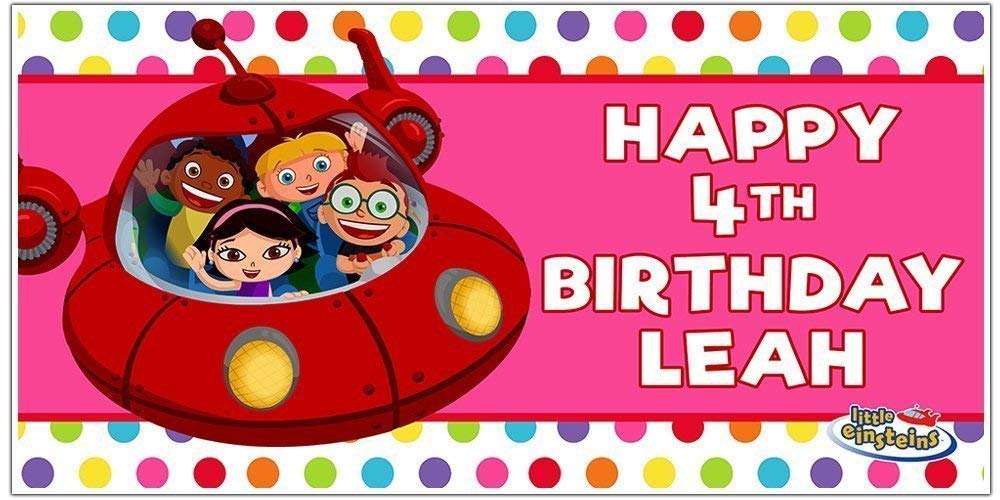 Amazon Com Little Einstein S Personalized Pink Birthday Banner