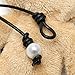 Pearlypearls 3 Freshwater Pearl Pendant Necklace on Black Leather Cord Jewelry for Women 18''