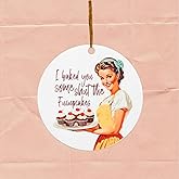 Funny Ornaments -Retro Fuckupcakes - Retro Novelty Gift for Adults, White Elephant Exchange, Coworkers & Funny Christmas Tree Decoration