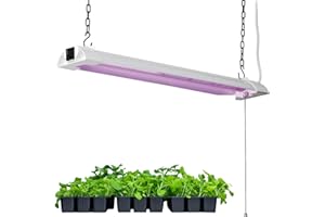 ENATECLITE 42W Hanging Plant Light for Indoor with Chain Switch Extendable Coverage (Link up to 6) - Full Spectrum LED Grow L
