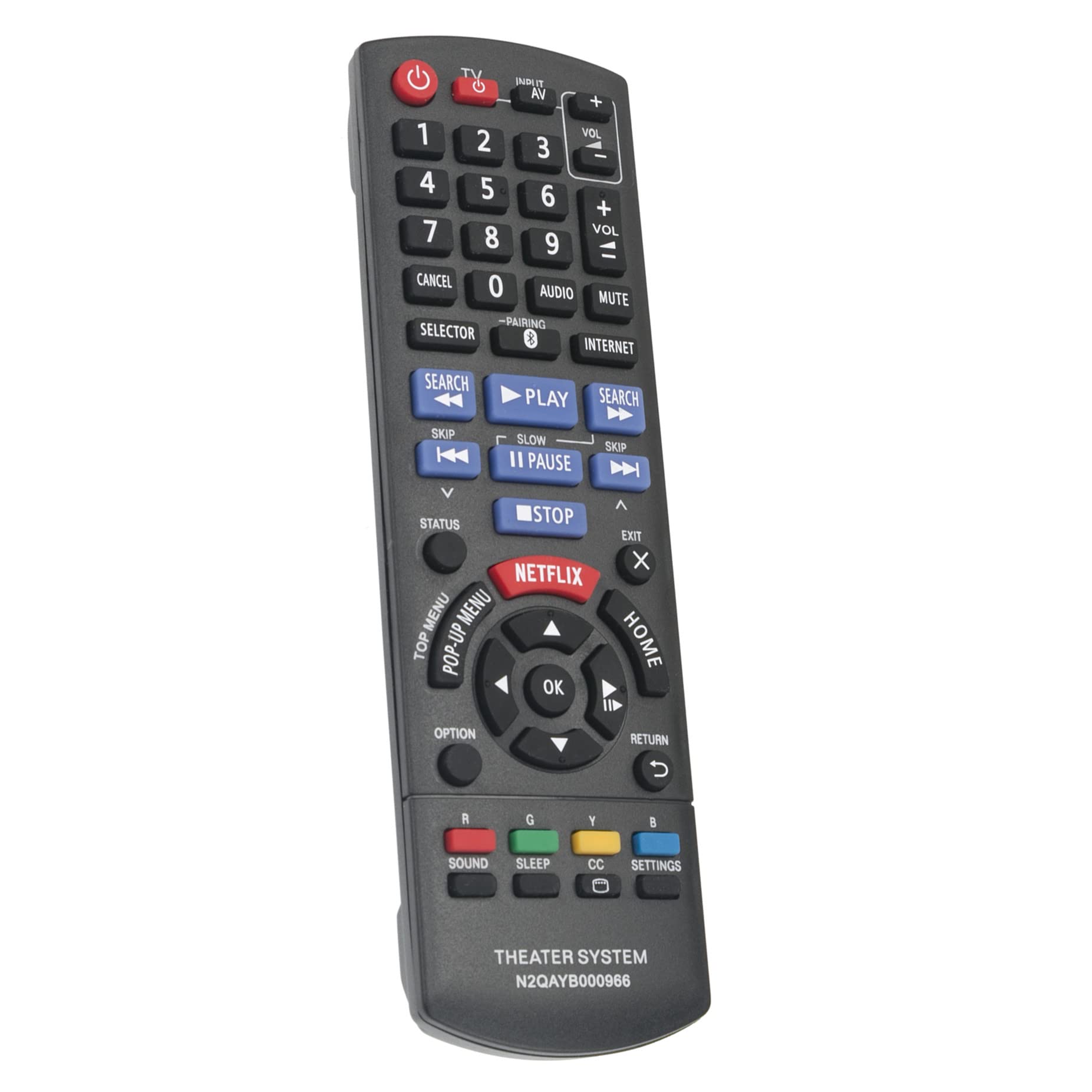 N2QAYB000966 VINABTY Replace Remote Control Fit for Panasonic SA-BTT465 SC-BTT405 SC-BTT433 SC-BTT465 Blu-ray Theater System SC-BTT466 SA-BTT405 SA-BTT466