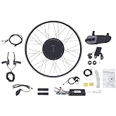 700C Electric Bicycle Motor Kit,48V 1000W Front Wheel E-Bike Conversion Kit w/Display,Aluminum Alloy Brushless Gearless Hub Motor Kit,264Lbs Load-Bearing Capacity for 28/29in Front Wheel of a Bicycle