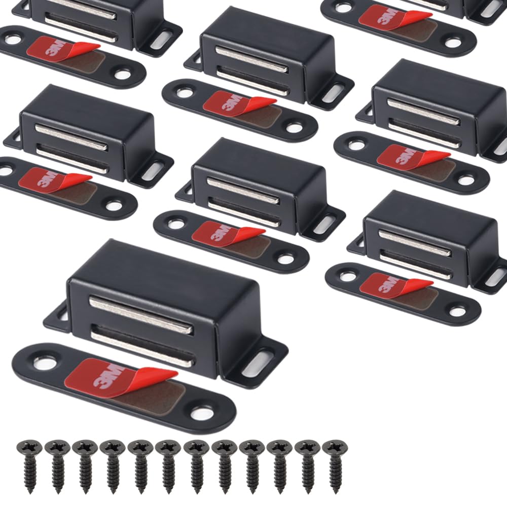 Mousike Cabinet Magnets Magnetic Door Catch Stainless Steel Door Magnet for Kitchen Bathroom Cupboard Wardrobe Closet Closures Cabinet Door Drawer Latch 20 lbs