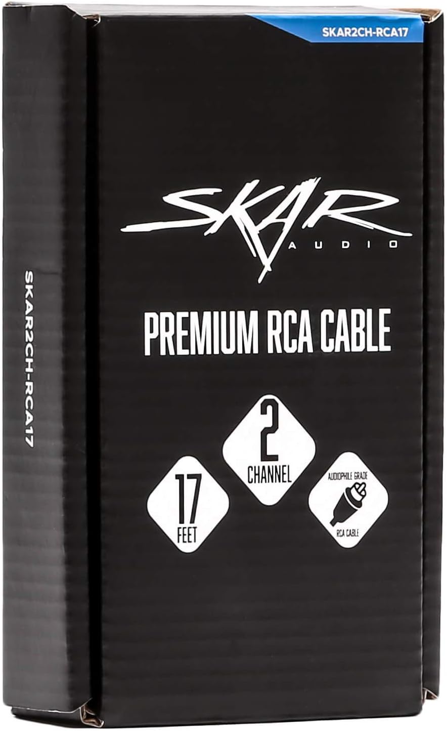 Skar Audio 17-Foot 2-Channel Twisted Pair RCA Interconnect Cable - SKAR2CH-RCA17