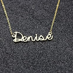 Awegift Personalized Name Necklace 18K Gold Plated
