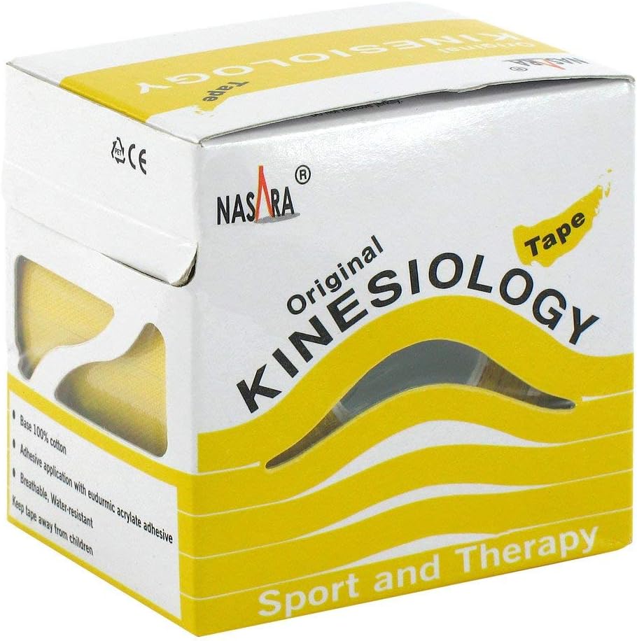Jovita Pharma Nasara Kinesio Tape 5 cm x 5 m gelb inkl. Spenderbox