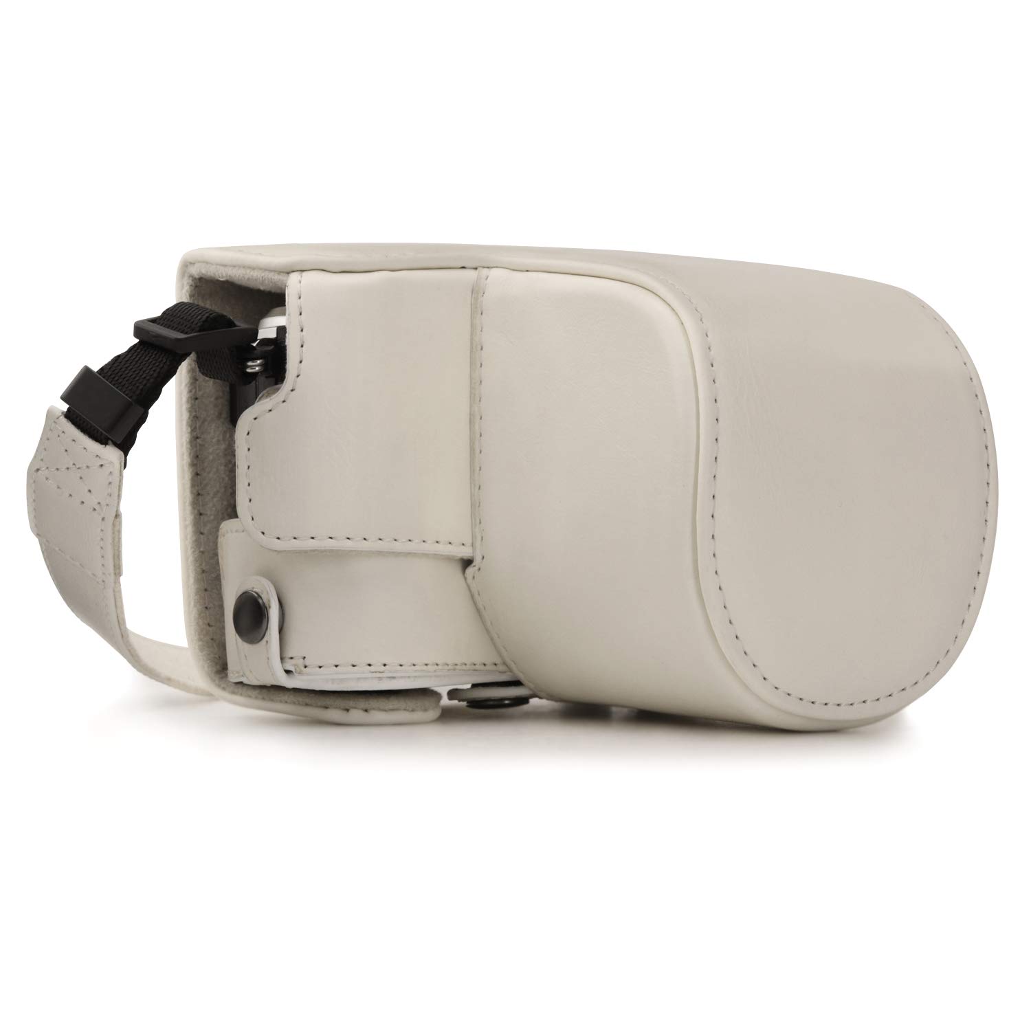 MegaGear MG1455 Olympus PEN E-PL10, E-PL9 (14-42 mm) Ever Ready Leather Camera Case and Strap, White