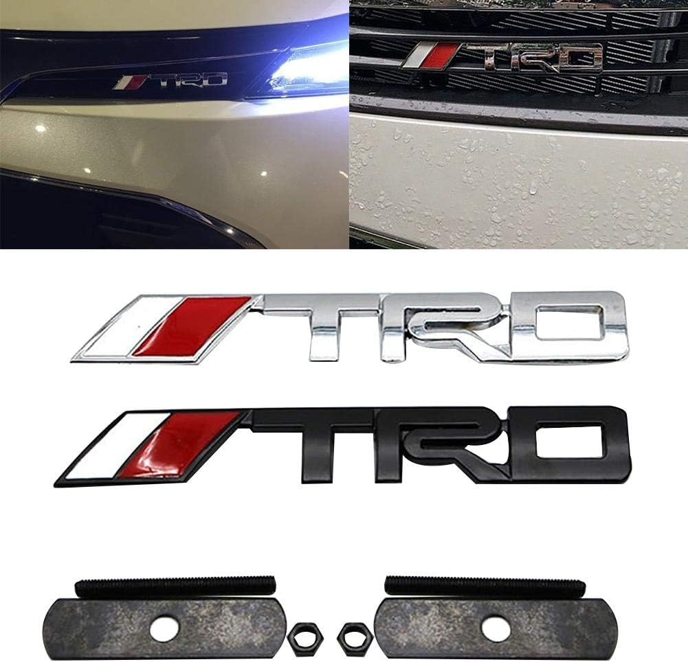 1pcs Fashion TRD Letter Metal Grille Emblem Decal Decoration for Volkswagen car Emblem Logo Stickers