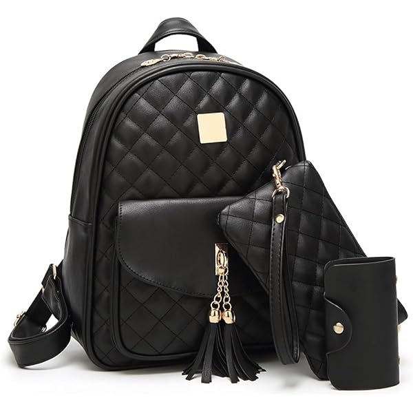 Kate Spade Tilly Quilted Black Backpack – Gold Hardware & Accents, Large Nylon Kate Spade New York Tilly Quilted Fabric Large Backpack  main image 4