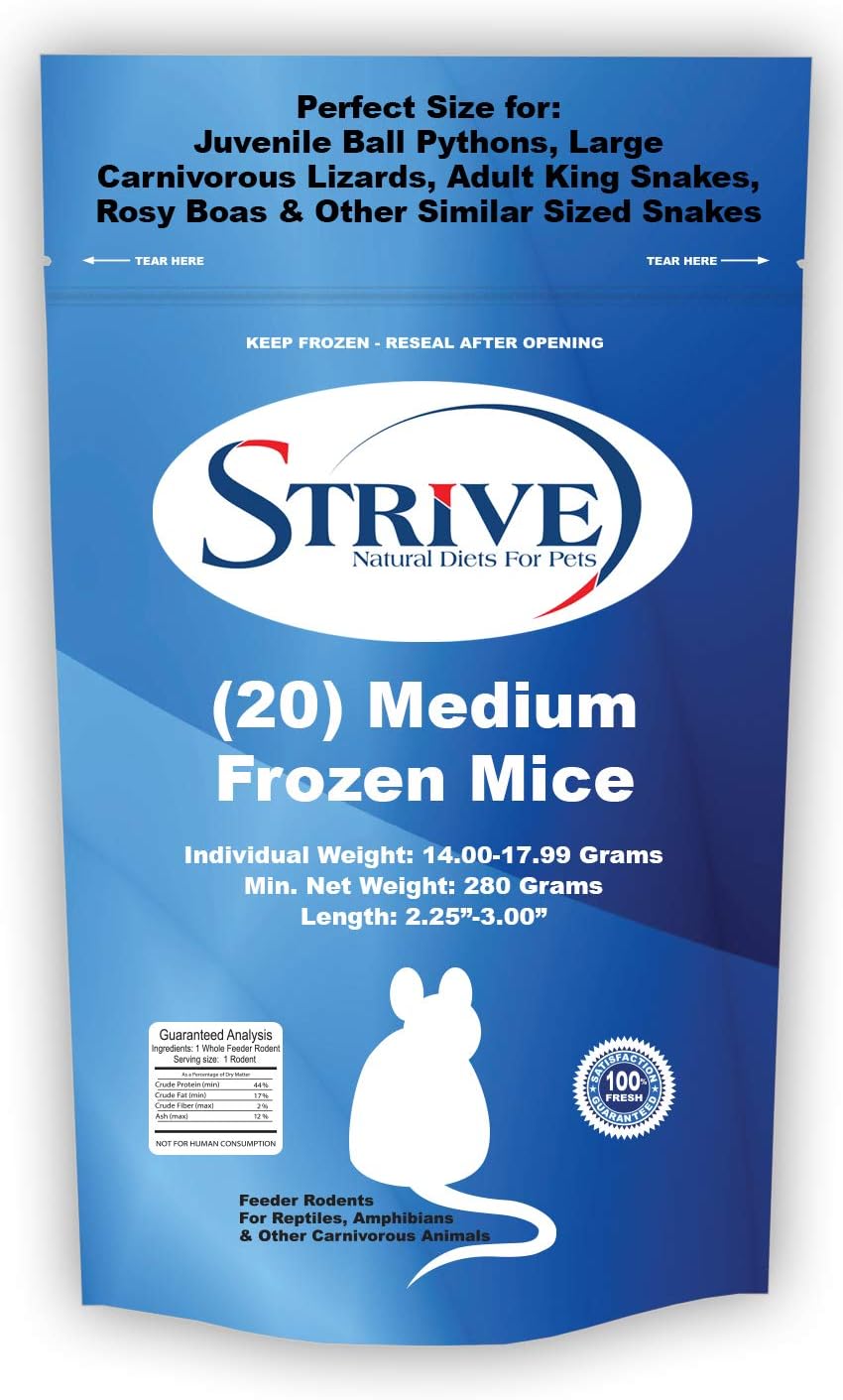 Amazon Com Strive 20 Medium Frozen Mice Pet Supplies