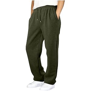 Ayolanni Boys Sweatpants with Pockets Straight Leg Elastic Waist Open Bottom Athletic Sweat Pant Casual School Uniform Pants