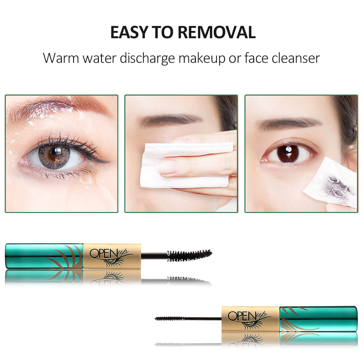SIAMHOO Double Head 2 in 1 Mascara,4d Silk Fiber Lash Mascara Waterproof,Soft Full Lashes,No Smudging, No Clumping,No Flaking,Thick & Black, (Pack of 2): Beauty