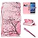 G530 Case, Galaxy Grand Prime Case, Firefish [Card Slots] [Kickstand] Flip Folio Wallet Case Scratch Resistant Protective Cover for Samsung Galaxy Grand Prime G530 G530H G5308-Cherry