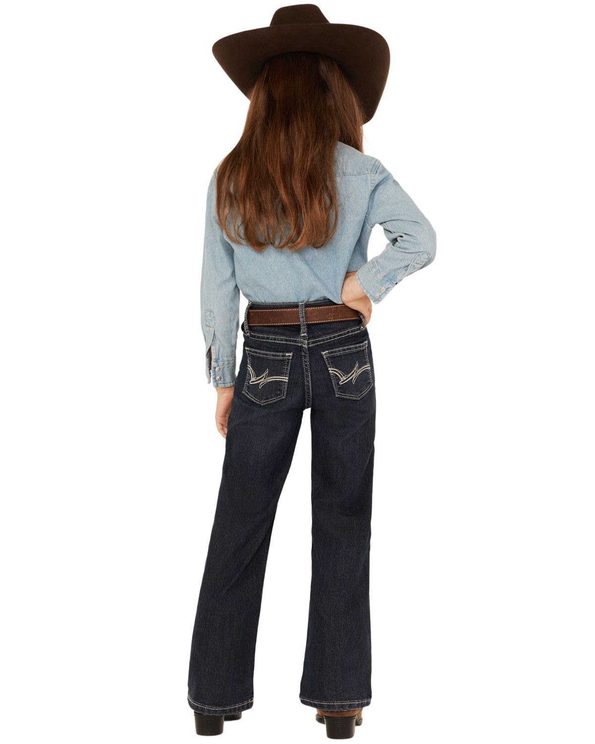 Stretch Boot Cut Jean, Dark Blue, 6 Slim Image Stretch Boot Cut Jean, Dark Blue, 6 Slim Image