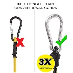 XSTRAP STANDARD 6PK Bungee Cords with Carabiners 40