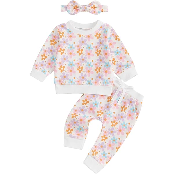 Toddler Girl Bow Print Bell Bottom Outfit - 2 Piece Ribbed Knit Top & Flare Pants Set