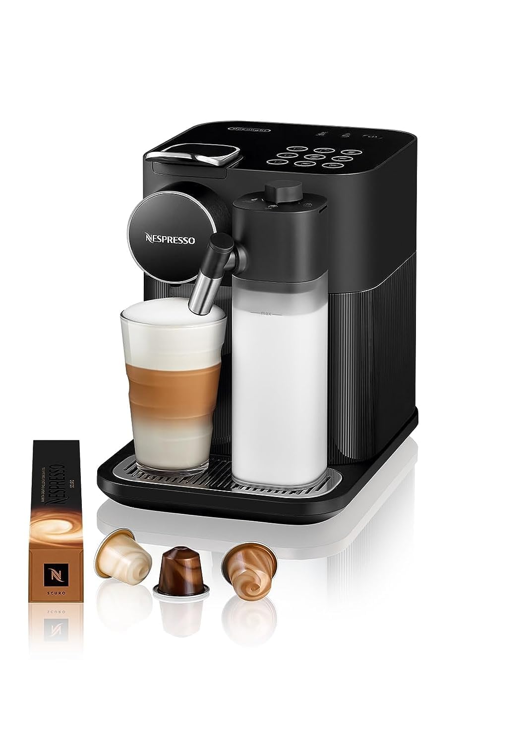 Nespresso Lattissima EN560.B by De'Longhi, Single Serve Capsule Coffee Machine, Automatic Frothed Milk, Cappuccino and Latte, 0.9 liters dark grey — image 1