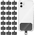 Sinmoe 24 Pcs Phone Lanyard Tab Universal Phone Tether Patches TPU Replacement Patches Compatible Telephone Case Cell Smartphone Case Safety Lanyard Non Adhesive