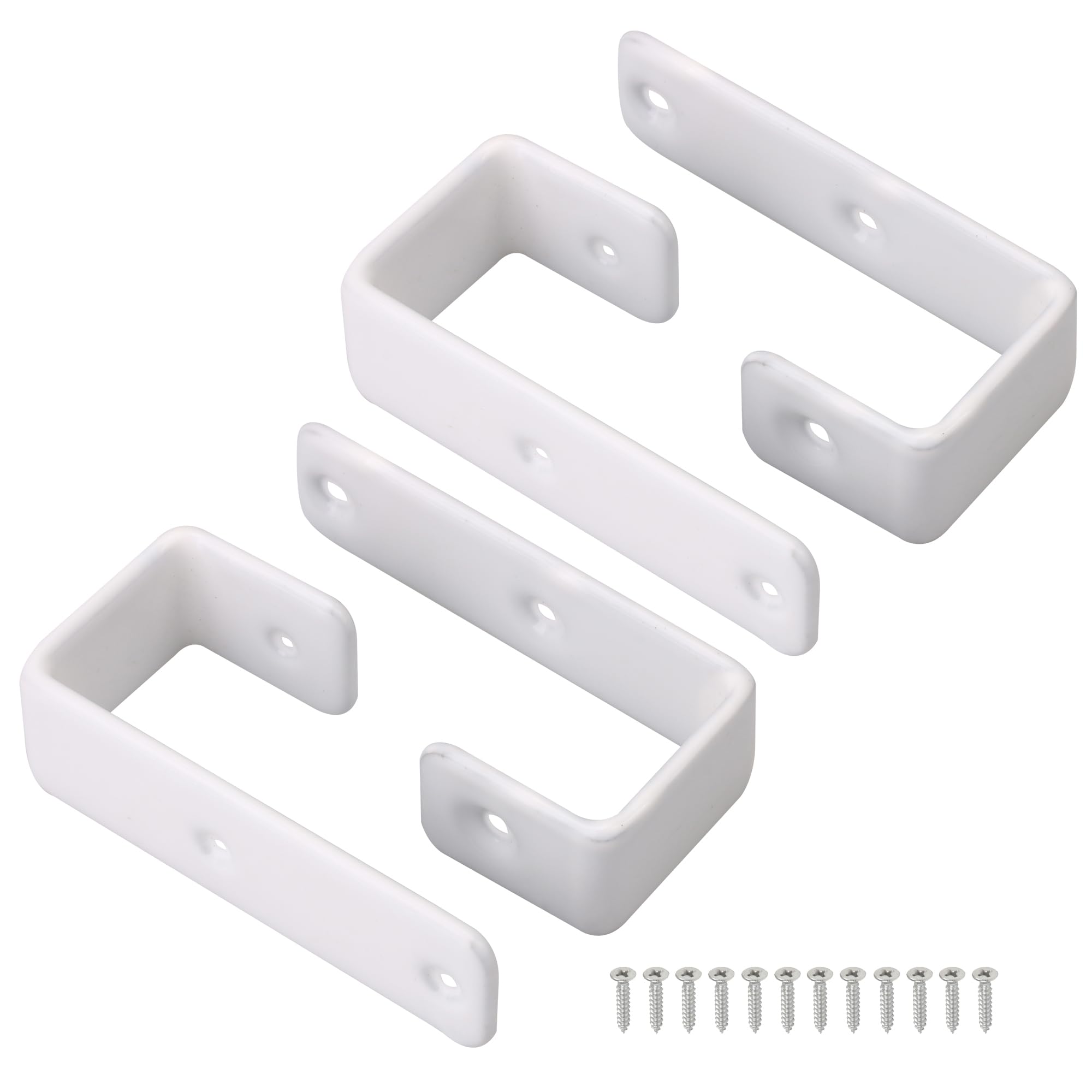 BQLZR 7 Shape Heavy Duty Bunk Bed Ladder Hooks for Home Pack of 4 White