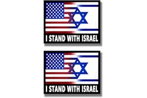 LIMECUTE 2 Pack I Stand with Israel American USA and Israel Flag Support Israel Car Magnet Auto Truck Fridge Magnetic Decal Bumper Magnet