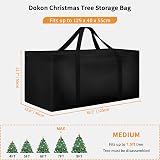 Dokon Christmas Tree Storage Bag 7.5ft Heavy Duty 125x40x55cm Waterproof view 2