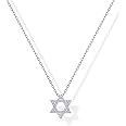 PAVOI 14K Gold Plated Star of David Pendant Necklace for Women | Cubic Zirconia Dainty Religious Jewish Jewelry