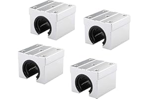 CNCYEAH SBR12UU Slide Block 4PCS 12mm Square Type Carriage Bearing Blocks Linear Bearing Motion Ball Slide Units for 12mm Linear Guide Rail