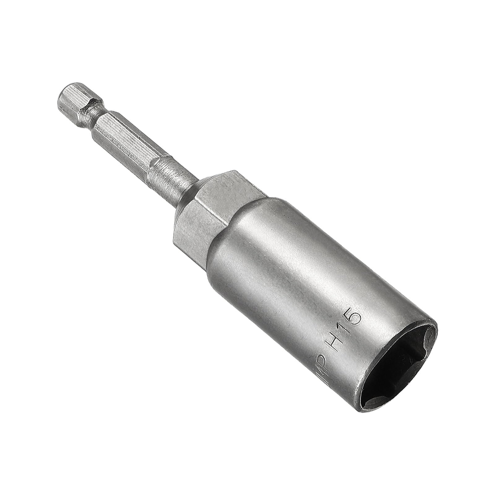 CoCud Quick-Change Nut Setter Driver Bit, 15mm Metric 80mm Length 1/4" Shank, CR-V No-Magnetic Straight Shank Setter Drill Bits - (Applications: for Auto Repair)