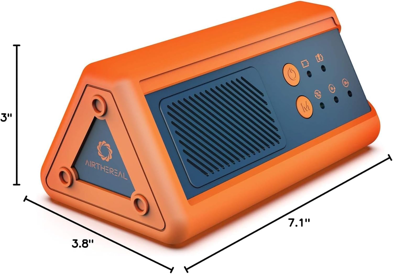 Airthereal PA1K-GO 1,000mg/h Portable Ozone Generator - Cordless Battery Powered Odor Eliminator for Car, Hotel Rooms, Offices, Bathrooms, and Small Spaces (Blue)