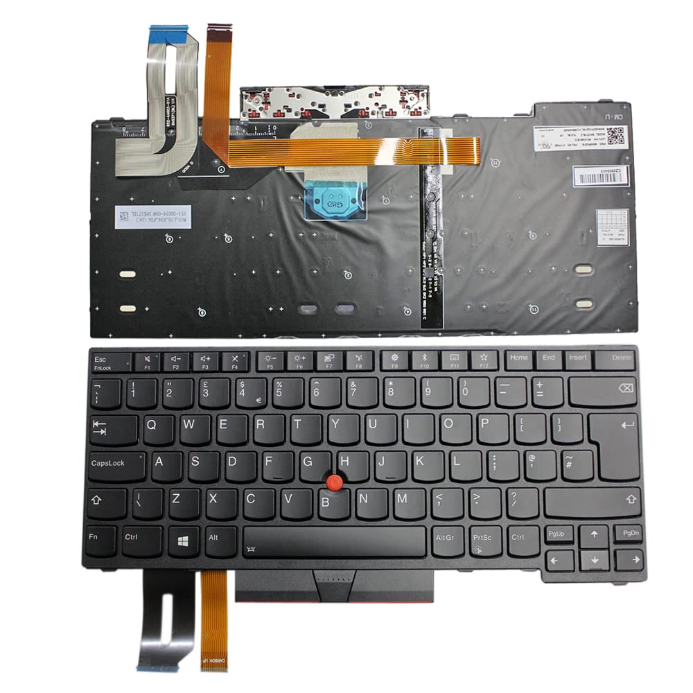 Zahara UK Keyboard Replacement for Lenovo Thinkpad T480s E480 L480 SN20P33218 01YP388 PK131661B12