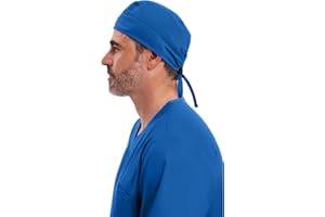 Cherokee Men and Women Scrub Cap With Adjustable Elastic Tie-back Lightweight, Breathable No-Slip Unisex Surgical Cap - 2506
