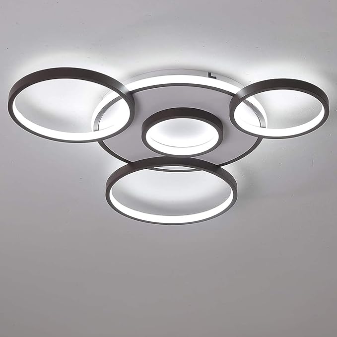 Beautiful 5-luz rasante Floral del Montaje del Techo LED del Accesorio