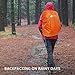 Jepeak Waterproof Backpack Rain Cover, 35L-45L Daypack Rainproof Dustproof Protector Raincover (Elastic Adjustable) for Hiking Camping Traveling, Orange