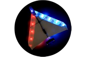 POWERUP Night Flight Kit Add-on 4.0-15.5” Blue & Red LED Light Set Designed to Fly with Your 4.0 Smartphone Controlled Paper Airplane at Night.