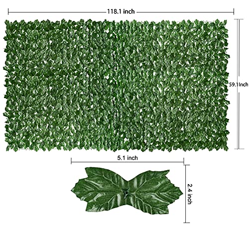 DearHouse Artificial Ivy Privacy Fence Wall Screen, 118.1x59.1 inch