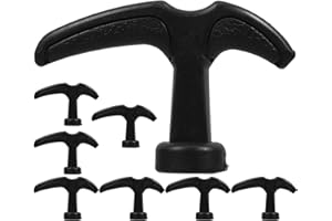 BESPORTBLE 8pcs Replacement Lawn Mower Pull Start Handle Plastic Grip for Engine Recoil Starter Cord Repair