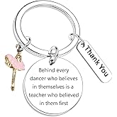 Nfyxcaz Dance Teacher Gifts Thank You Gifts for Dance Teacher Gift for Dance Team Dance Teacher Appreciation Keyring Dancer Gifts for Women