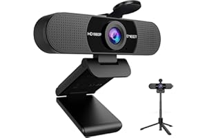 EMEET C960 Webcam with Tripod, 1080p with Microphone, Adjustable Height Mini Tripod, C960 Web Camera with Privacy Cover, Plug & Play Webcam with Stand for Zoom/Skype/YouTube/FaceTime