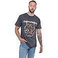 Disturbed Men's Riveted (Dip-Dye, Mineral Wash) Tie Dye T-Shirt Charcoal