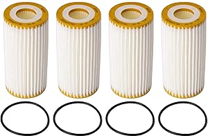 HU6013Z Oil Filter Fuel Filter with Gasket Replacement Compatible With Audi Porsche VW 1.8L 2.0L L4 Turbo, Replace # HU6013Z 