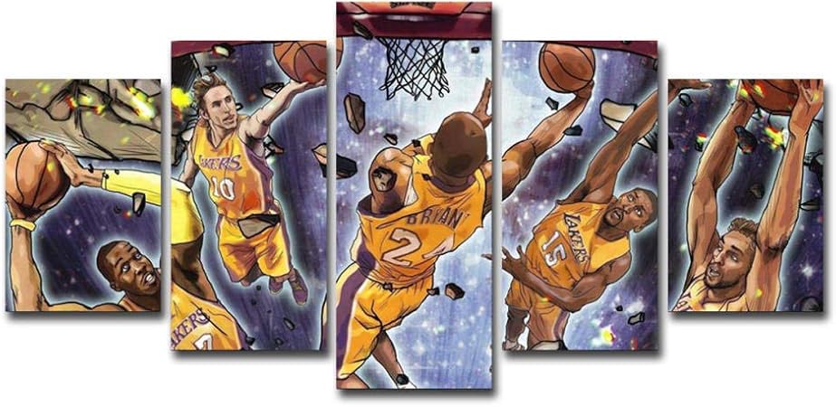 6lv5panel Arte Tela Stampa Decorazione Della Stanza Poster 5 Pezzi Foto Commemorativa Del Membro Del Team Fnatic Fnc Quadri Multipannello 150 80cm Senza Telaio Amazon It Casa E Cucina