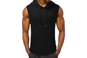 Tank Tops Men Summer Quick Dry Hoodies Vest Breathable Gym Workout Lightweight High Elasticity Sleeveless Hooded Shirt