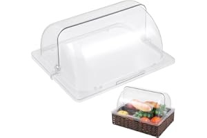 DOITOOL Transparent Acrylic Dessert Showcase 13X10.62X6.10In Dust-Proof Cake Cover Pastry Display Case for Food Protection an