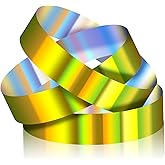 Ctosree 500 Pack Holographic Plastic Wristbands Paper Wrist Bands Waterproof Neon Wristbands for Water Parks Concerts Festivals Party Conferences Security Admission(Gold,Classic)