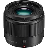 Panasonic HH025 LUMIX G Lens, 25mm, F1.7 ASPH, Mirrorless Micro Four Thirds, Black